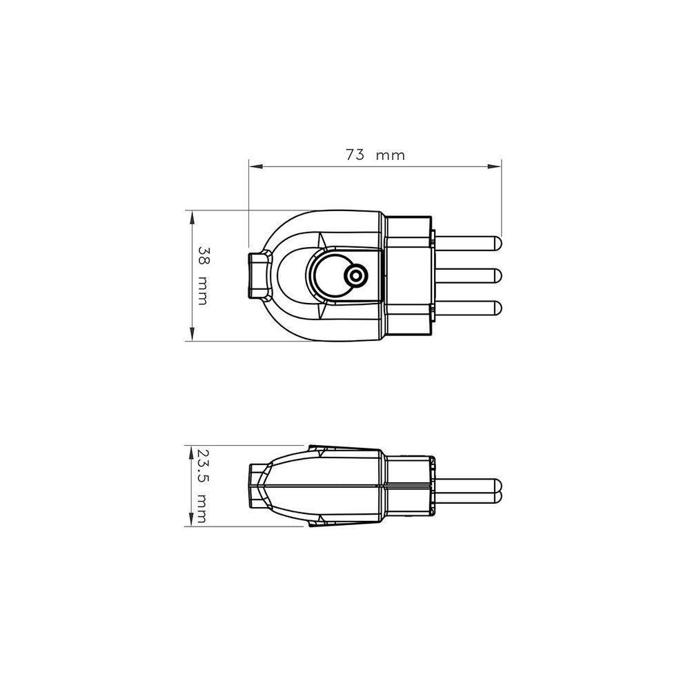 Kit 12 Plugue Macho 2p+t 10 A 250 V Tramontina Branco - 2