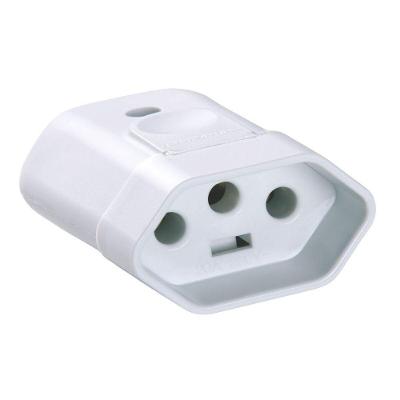 Kit 4 Plugue Femea 2p+t 10 A 250 V Tramontina Branco