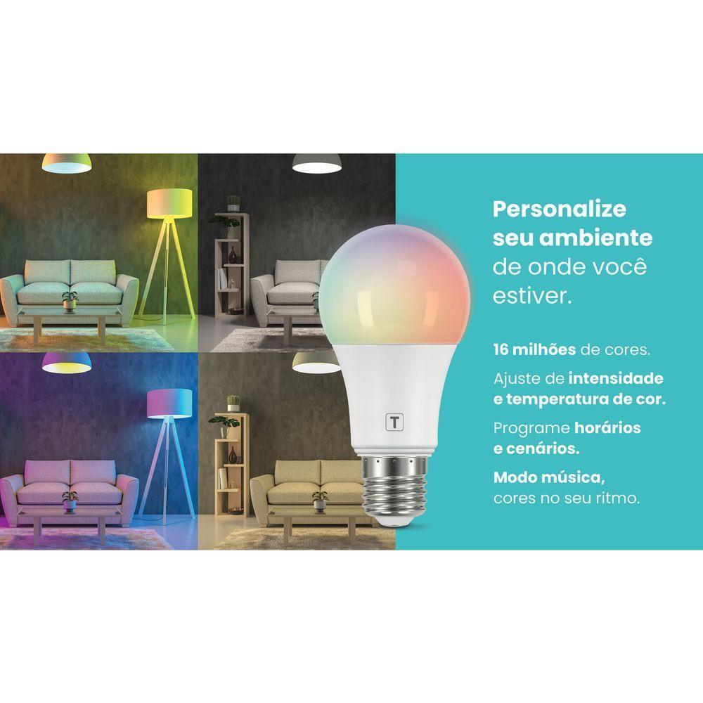 Lâmpada De Led Smart Tramontina Base E27 10 W Bivolt Com 16 Milhões De Cores Rgbw Wi-fi Bluetooth - 6