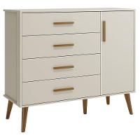 Quarto De Bebê Isis 3 Portas Areia Acetinado Com Colchão Ortobom - Reller - 10