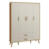 Quarto De Bebê Isis 4 Portas Areia Acetinado Savana Com Colchão Gazin - Reller - 3