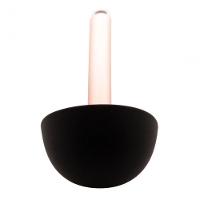 Concha De Nylon Preta Com Cabo De Aço Inox Rose Gold 30cm - 2