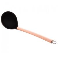 Concha De Nylon Preta Com Cabo De Aço Inox Rose Gold 30cm - 3