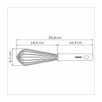 Batedor Manual Tramontina Profissional Em Aço Inox Com Cabo Em Polipropileno Branco 30 Cm - 7