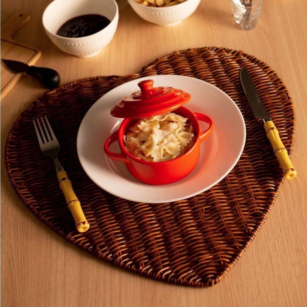 Lugar Americano Coração De Rattan Plástico Mesclado - Lyor - 4