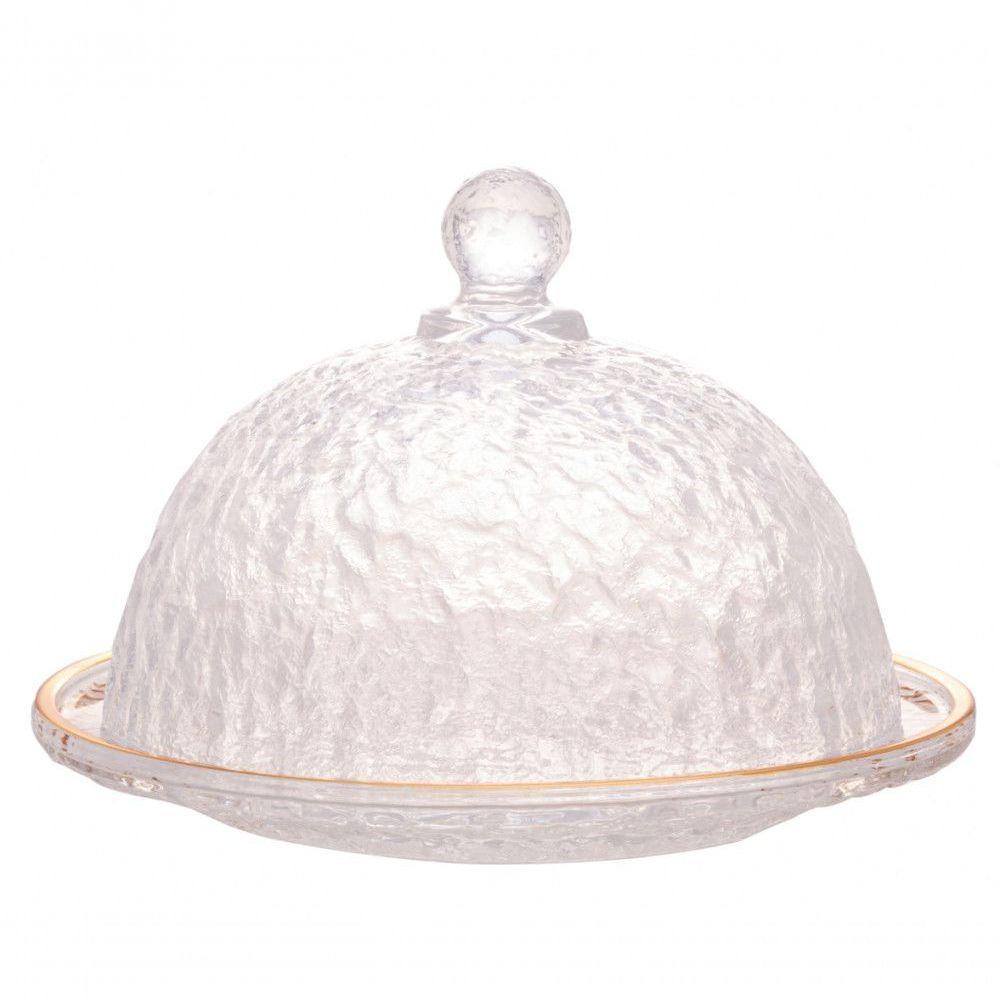 Queijeira Porta Queijo Com Tampa Petra 19,5cm Cristal - Lyor - 4