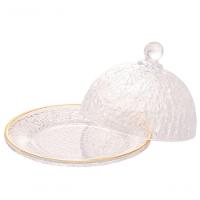 Queijeira Porta Queijo Com Tampa Petra 19,5cm Cristal - Lyor - 1