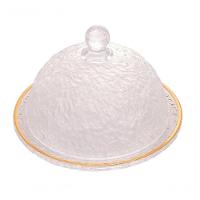 Queijeira Porta Queijo Com Tampa Petra 19,5cm Cristal - Lyor - 2