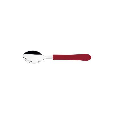 Kit 3 Colher De Chá Leme Inox Vermelho