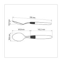 Kit 24 Colher De Mesa Tramontina Ipanema Inox Preto - 3