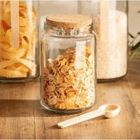 Pote Redondo Com Tampa De Rolha E Colher De Bambu 1 L - Lyor - 2