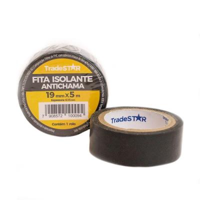 Kit 100 Rolos Pc Fita Isolante 5 Metros Preta