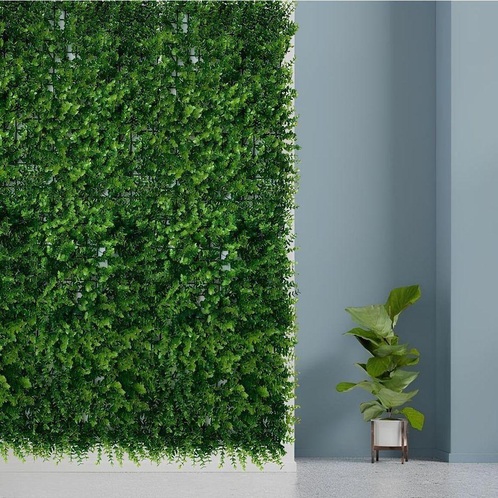 Kit 2 Placas Verde Jardim Vertical Artificial Muro Inglês 40x60cm - 4