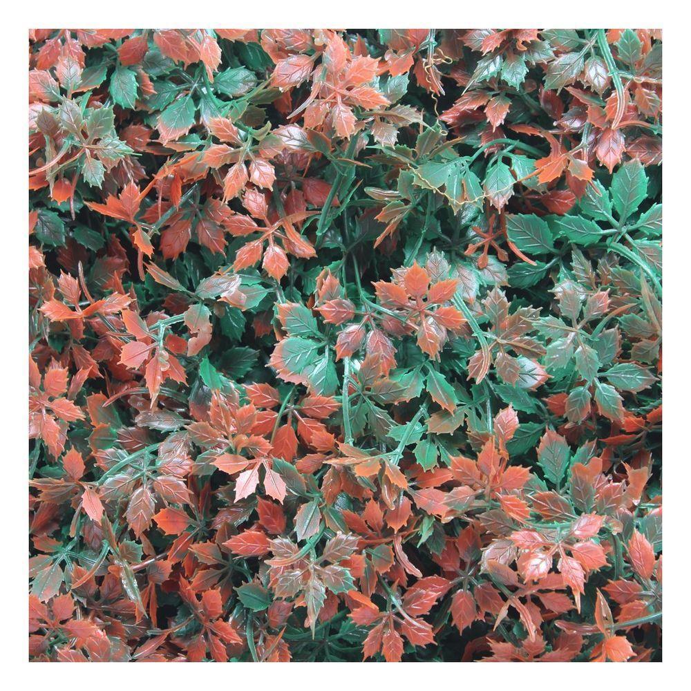 Kit 2 Placas Muro Inglês Jardim Vertical Artificial Avermelhada 40x60cm - 1