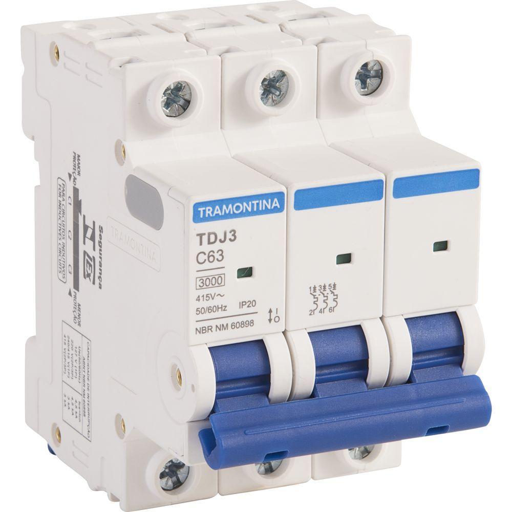 Minidisjuntor Tdj3ka 3 P 63 A Curva C Tramontina - 2