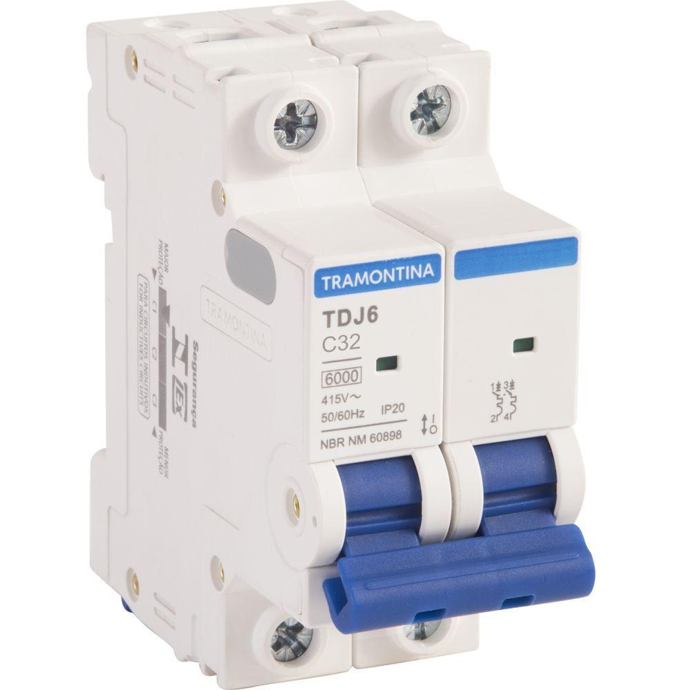Minidisjuntor Tdj6ka 2 P 32 A Curva C Tramontina - 2
