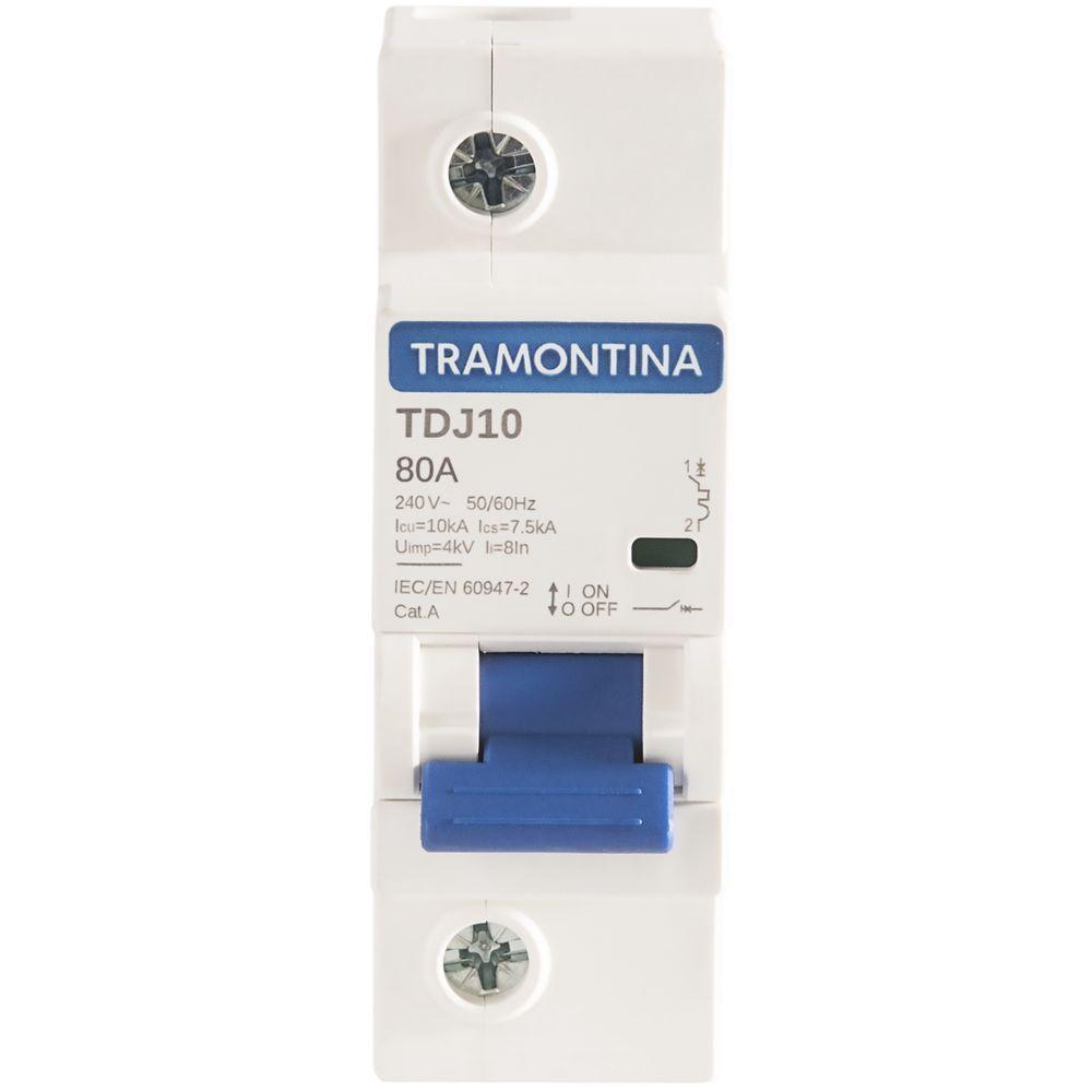 Minidisjuntor Tdj10ka 1 P 80 A Curva C Tramontina - 1