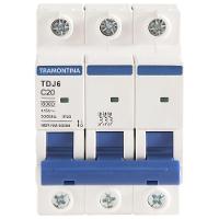 Minidisjuntor Tdj6ka 3 P 20 A Curva C Tramontina - 1