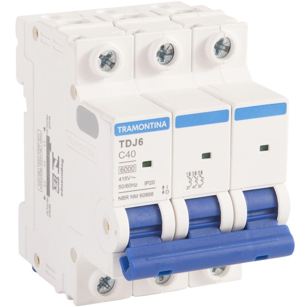 Minidisjuntor Tdj6ka 3 P 40 A Curva C Tramontina - 2