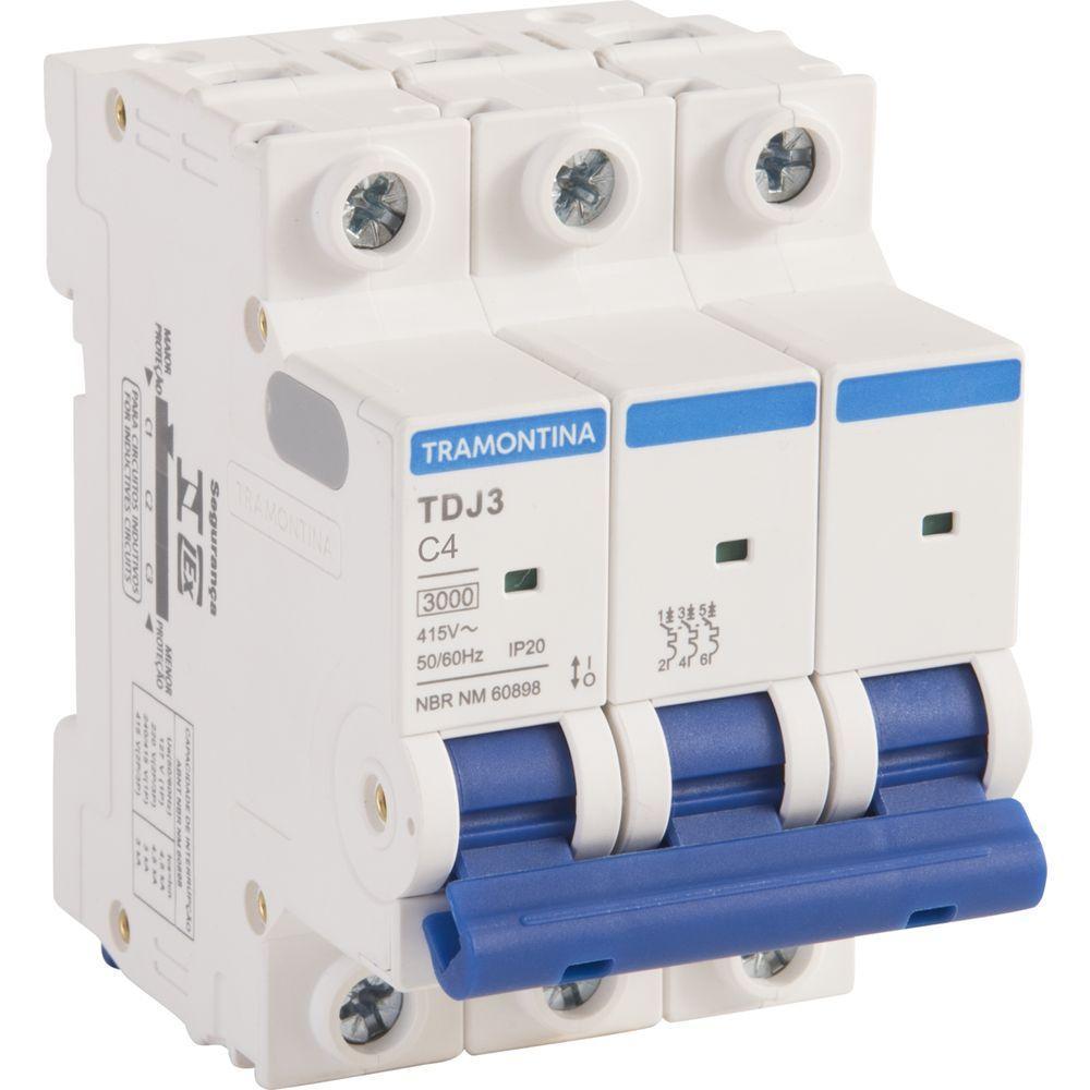 Minidisjuntor Tdj3ka 3 P 4 A Curva C Tramontina - 2