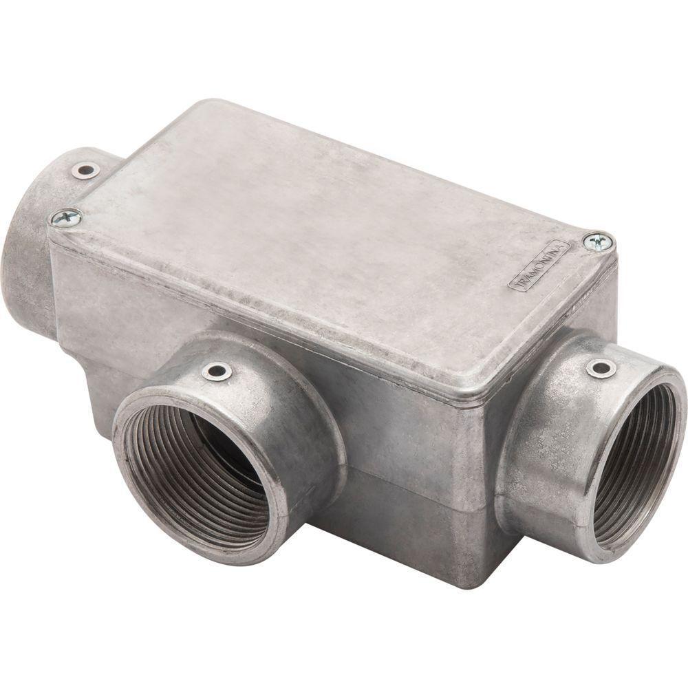 Condulete Fixo 1.1-4 Polegada Tipo "t" - Com Tampa - Rosca Bsp - Sem Pintura - 1