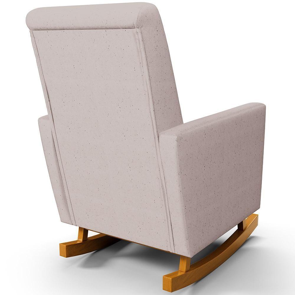 Poltrona De Amamentação Com Balanço Ravena W01 Linho Bege - Lyam Decor - 2