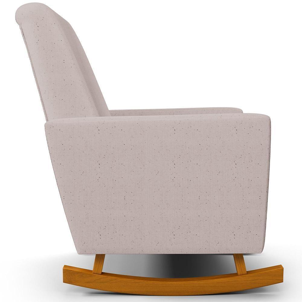 Poltrona De Amamentação Com Balanço Ravena W01 Linho Bege - Lyam Decor - 4