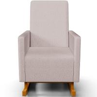 Poltrona De Amamentação Com Balanço Ravena W01 Linho Bege - Lyam Decor - 5