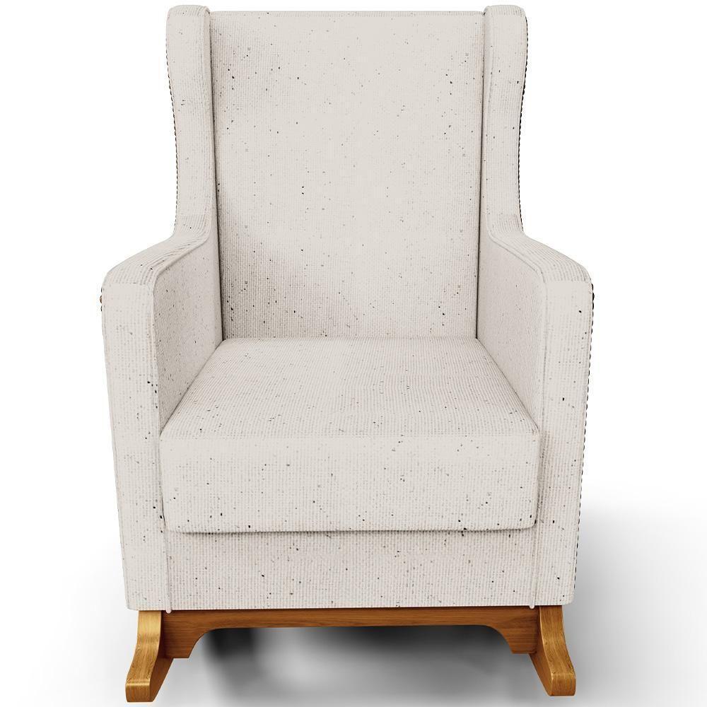 Poltrona De Amamentação Com Balanço Mavie L02 Linho Cru - Lyam Decor - 5