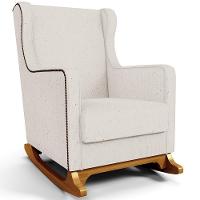 Poltrona De Amamentação Com Balanço Mavie L02 Linho Cru - Lyam Decor - 1