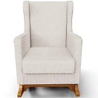 Poltrona De Amamentação Com Balanço Mavie L02 Linho Cru - Lyam Decor - 5