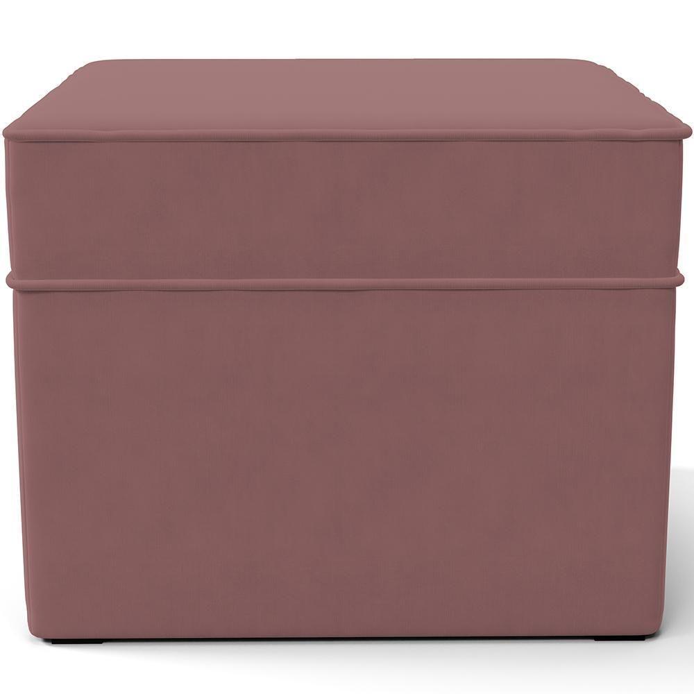 Poltrona De Amamentação Com Balanço E Puff Mavie L02 Suede Rosê - Lyam Decor - 6