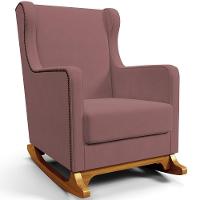 Poltrona De Amamentação Com Balanço E Puff Mavie L02 Suede Rosê - Lyam Decor - 8