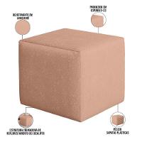 Poltrona De Amamentação Com Balanço E Puff Ravena W01 Linho Rosê - Lyam Decor - 5