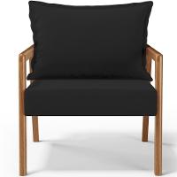 Kit 02 Poltronas Decorativa Para Sala De Estar Alícia B04 Suede Preto