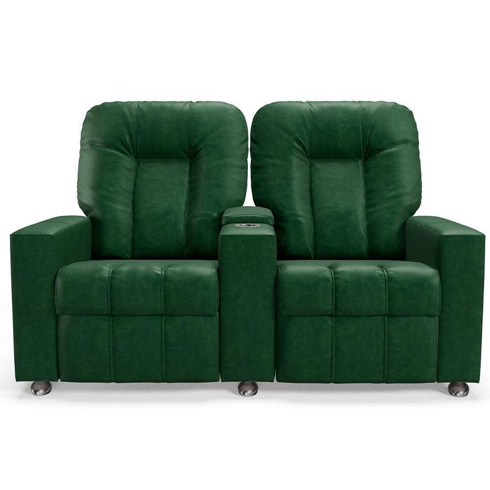 Poltrona Do Papai Reclinável Manual 2 Lugares Sala De Cinema Romeo F05 Facto Verde - 1