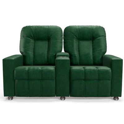 Poltrona Do Papai Reclinável 2 Lugares Romeo F05 Verde Lyam Decor