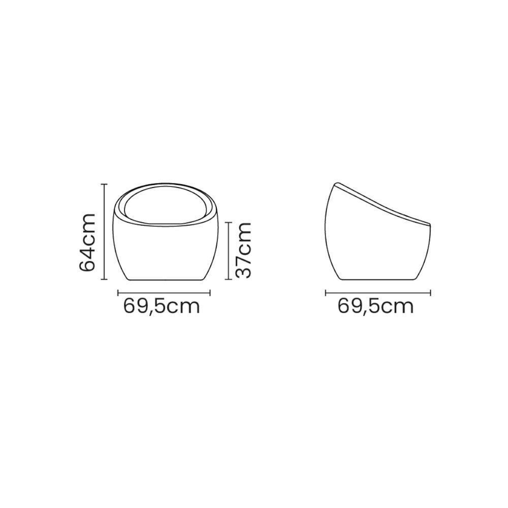 Poltrona Tramontina Oca Em Polietileno Rosa - 1