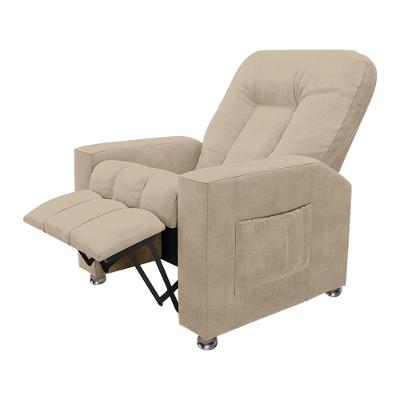 Poltrona Do Papai Reclinável Romeo F05 Suede Bege Lyam Decor