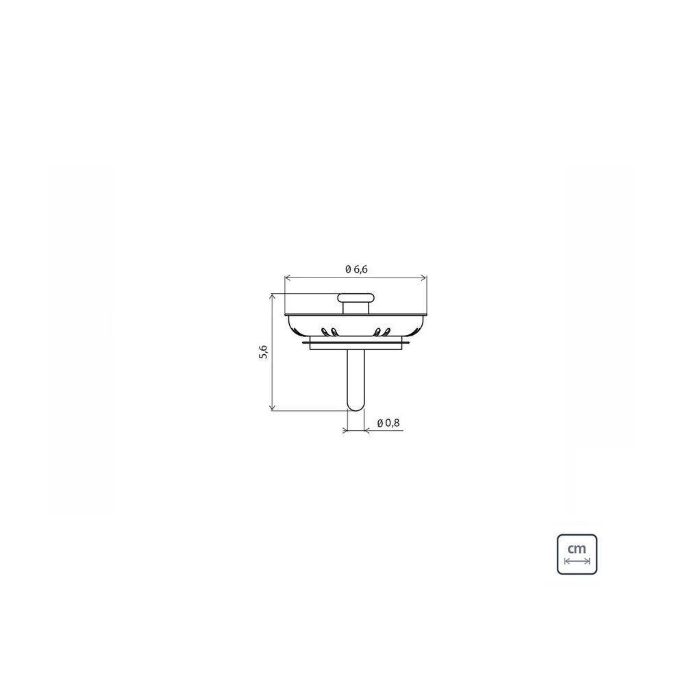 Tampa De Válvula Econômica 3 1-2 Polegada Em Aço Inox E Polipropileno Para Pias Cubas E Tanques - 3