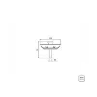 Tampa De Válvula Econômica 3 1-2 Polegada Em Aço Inox E Polipropileno Para Pias Cubas E Tanques - 4