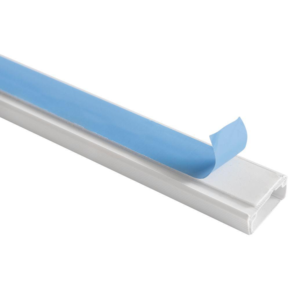 Canaleta 20 X 10 X 2000 Mm Tramontina Branca Com Divisoria E Cinta Dupla Face - 1