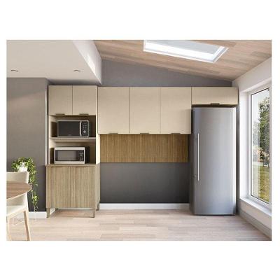 Kit Cozinha Ambiente Glam 3 Peças Freijó Vanilla Ripado - Kits Paraná
