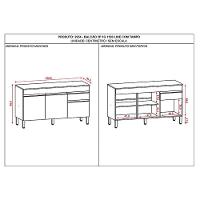 Balcão De Pia Ambiente Line 150 Cm Com Tampo Gris - Kits Paraná - 2