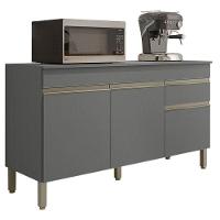 Balcão De Pia Ambiente Line 150 Cm Com Tampo Gris - Kits Paraná - 4