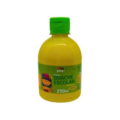 Tinta Guache Escolar Pet 250ml Com Aplicador Piratininga Amarelo