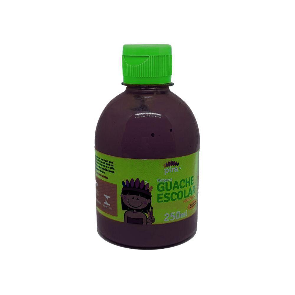 Tinta Guache Escolar Pet 250ml Com Aplicador Piratininga Violeta - 1