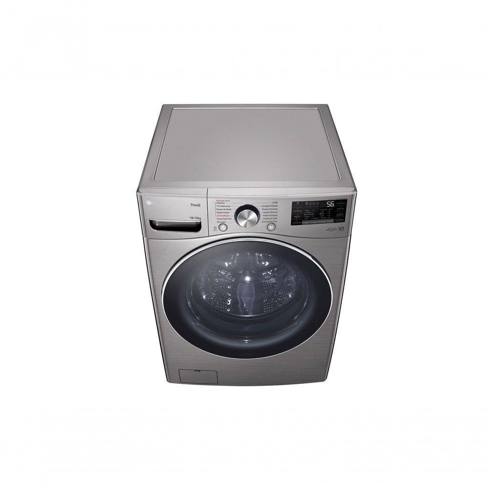 Lava e Seca LG Smart 18kg Inox Look com Inteligência Artificial AIDD™ WD18SV2S6B 127V - 4