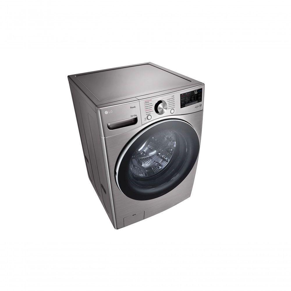 Lava e Seca LG Smart 18kg Inox Look com Inteligência Artificial AIDD™ WD18SV2S6B 127V - 5