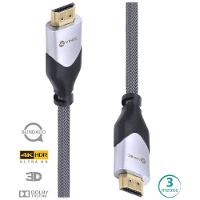 Cabo Hdmi 2.0 4k Ultra Hd 3d Conexão Ethernet Blindado Em Nylon 3 Metros - H20b-3 - 1